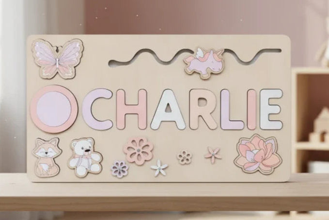 Toddlers Name Puzzle – Personligt puslespil i træ