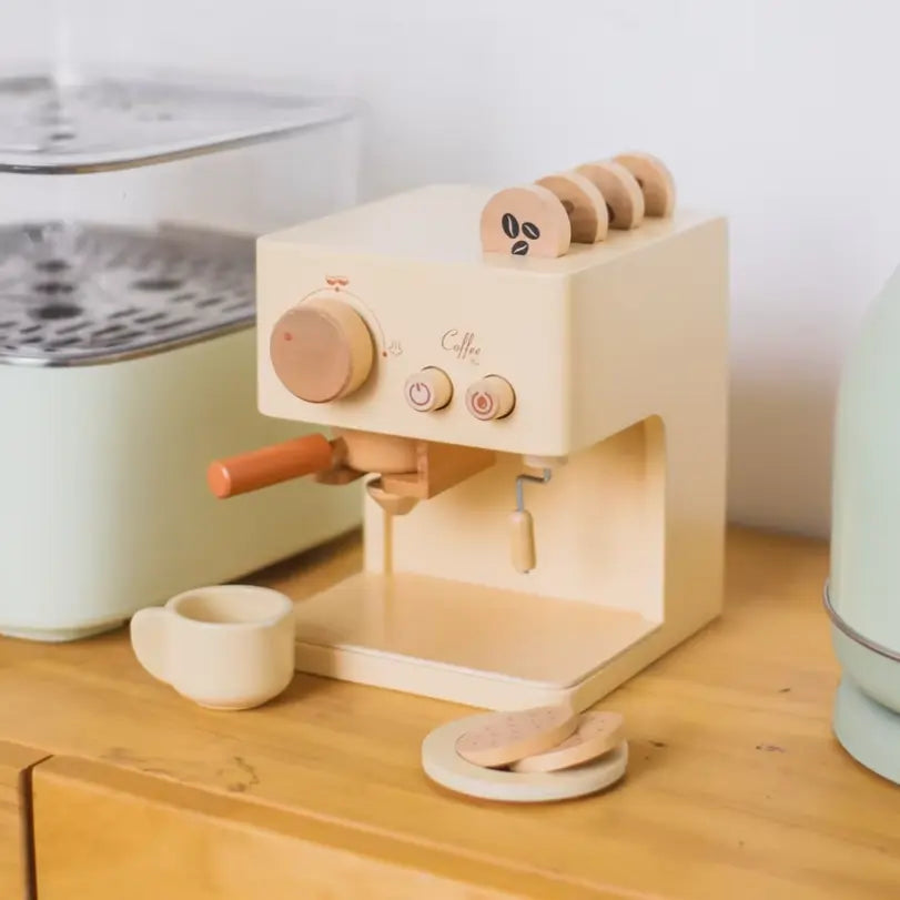 Toddlers Wooden Coffee Machine - Leg café derhjemme!