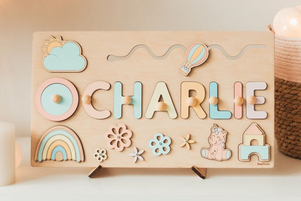 Toddlers Name Puzzle – Personligt puslespil i træ