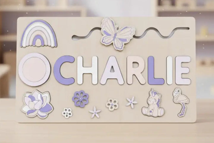 Toddlers Name Puzzle – Personligt puslespil i træ